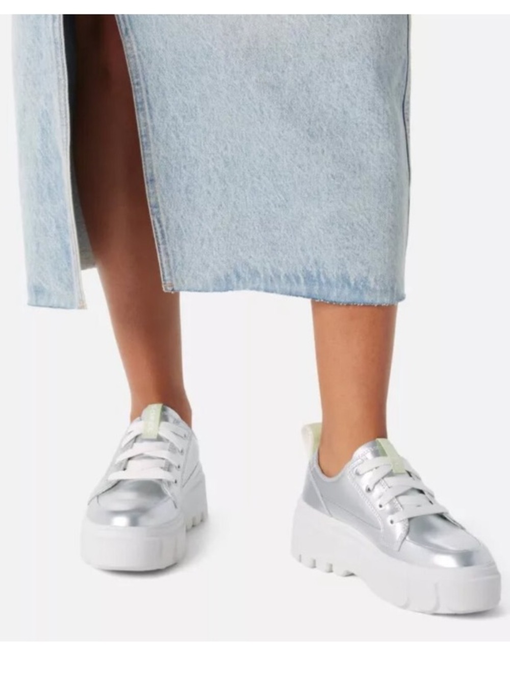 Sorel Silver Platform Sneakers